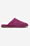 Melara Fuchsia Suede Genuine Leather Perforated Closed-Front Women's Slippers - 4