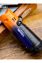 Orange - Gradient Color Double Jet Flame Cigar Lighter With Cigar Holder Lightweight Camping - 2