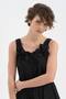 Women's Long Dress with Floral Detail on the Front and Lined Design - 3