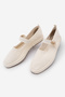 Women's Mary Jane Linen Strap Linen Jute Espadrille Ballerina Shoes Ecru Linen