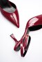 Phuket Premium Burgundy Patent Leather Heeled Shoes - 3