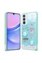 Galaxy A05S Case Shining Glitter Embossed Figure Brsa Cevze Cover - Green