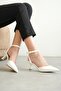 Phuket Premium White Patent Leather Heeled Shoes