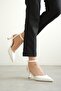 Phuket Premium White Patent Leather Heeled Shoes - 5