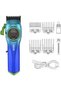 NG-9009 Ultra Premium Haircut Clipper DLC Fade Blades 9000-10000RPM Taper Lever 120min Battery Blue