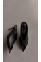 Elmira Skin Pointed Toe Heeled Slippers Black - 3