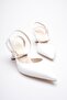 Phuket Premium White Patent Leather Heeled Shoes - 2
