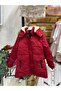 Girl's Inflatable Plush Fluffy Hooded Warm Coat - 3