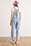 Women's Light Blue Denim Salopet with Kangaroo Pockets Slp-19000042 - 6