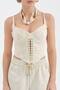 Women's Lace Detailed Underwire and Chest-Covering Design Corset - 5