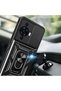 Huawei Nova 12S Compatible Case with Magnetic Stand and Camera Protection Brsa Sliding Vega Cover-Black - 5