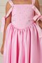 Pink Corseted Pearl Detailed Girl's Evening Gown Graduation Dress - 4