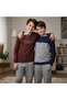 Young Men's Cotton Collared Buttoned Pocketed Gift Set 2 Pieces 2-Piece Top and Bottom Pajama Set Al008 V1, Al003 - 2