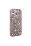 iPhone 16 Pro Max Case Shiny Gemstone Design Brsa Diamond Cover - Gold