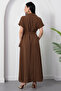 Shirt Collar Belted Buttoned Dress Dks1427 - 8