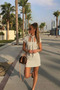 Women's Byoundan Tie-Back White Mini Dress - 4