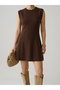 Women's Biscilet Collar Zero Sleeve Hole Mini Dress - 4