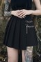Black Anime Harajuku Punk Leather Belt Piece Y2K Mini Skirt - 3