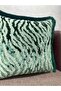 Woven Zebra Pattern Exclusive Velvet Tassel Throw Pillow Cover 43X43 - 4