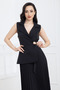 Pleated Detailed Midi Dress - Black - 2