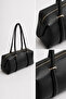 Black Women's Shoulder Bag Leather Look Stylish Hand and Shoulder Bag Daily & Office Use - 4
