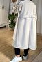 Stone Color Belted Premium Coat - 3