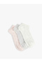 Set of 3 Polka Dot Patterned Basic Booties Socks