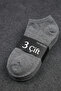 Pack of 3 Unisex Cotton Gray Bootie Socks - Non-Sweat and Non-Marking Bootie Socks