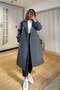 Anthracite Belted Premium Coat - 3