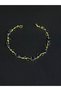 316L Steel Gold Color Navy Blue Stone Flowering Ivy Bracelet 20.5cm - 2