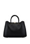 Women's Faux Leather Black Shoulder Bag - 3