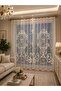 Cream Appliqué Avant-Garde Tulle Curtain Beige (Dimensions Width X Length)