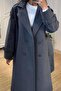 Anthracite Belted Premium Coat - 2
