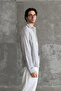 Men's Oversize 100% Cotton Flam Linen Checkered Shirt - 8