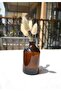 2 Pieces Mini Vase Amber Glass Decorative Minimal Glass Bottle 100 ml Nordic Brown Vase Set - 2