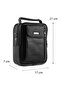Medium Size 21cm Faux Leather Men's Daily Crossbody Shoulder Bag with Steel Case and Phone Compartment Black A100 - 2