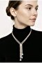 Silver Color Luxury Shiny Flashy Evening Dress Necklace - 2