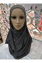 Practical Scarf with Bonnet, Non-Slip, Ready-To-Wear Shawl, Turban, Hijab, Dark Mink - 2