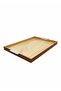 Room Service Tray with Metal Silver Handles