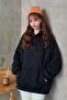 Black Oversized Thick Hooded Y2K Unisex Sweatshirt - 3