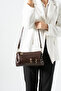 Nçs Brown Belt Detailed 4-Compartment 2-Strap Soft Leather Women's Bag - 4
