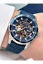 Automatic Mechanical Navy Blue Color Silicone Cord Men Wristwatch 2438.02 - 3