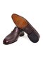 Brown Laceless Genuine Leather Men's Shoes - 3