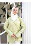 Mint Double-Breasted Collar Brooch Detailed Kimono Shirt