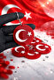 Turkish Flag Themed Plexy Keychain (10Pcs) - 3