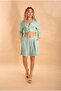 Muslin buttoned crop mint green bnts-23028 - 3