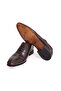 Brown Lace-Up Genuine Leather Sole Men's Shoes - 3