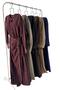 Women's Brown Gold Button Detailed Wrap Hijab Dress Nms091 - 4