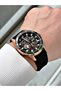 Automatic Mechanism Black-Copper Color Silicone Cord Men's Wristwatch 2438.02 - 2