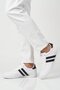 White Black Lace-Up Lightweight Flexible Men's Sports Shoes Bst-2086 m - 2